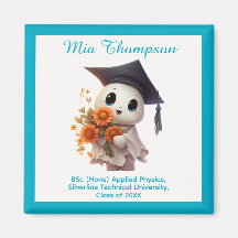 🎓 All text customisable Chibi Blue Graduation 
