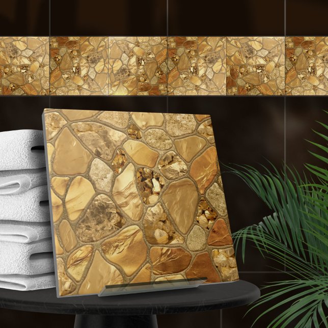 All That Gold - pebbles voronoi mosaic N1 Tile (Creator Uploaded)
