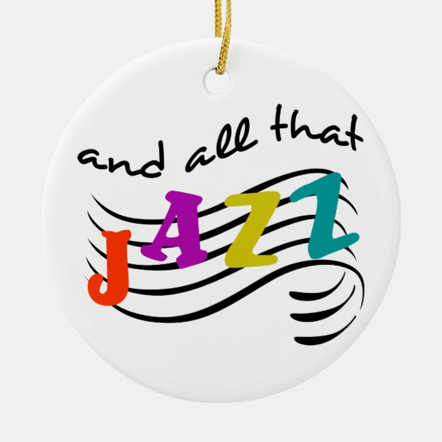 All That Jazz Ceramic Tree Decoration (Front)