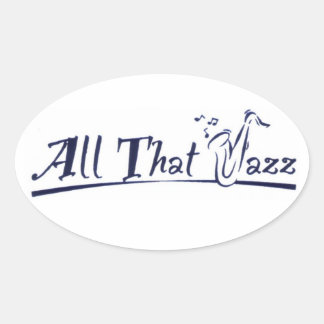 All that Jazz Oval Sticker