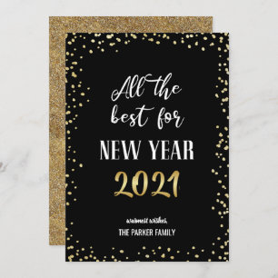 All The Best For NEW YEAR 2021 Festive Holiday Card