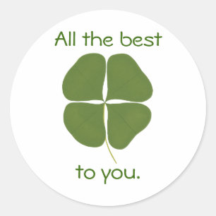 All the best to you, Shamrock affirmation stickers