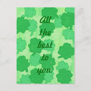 All the best to you, Shamrocks postcards