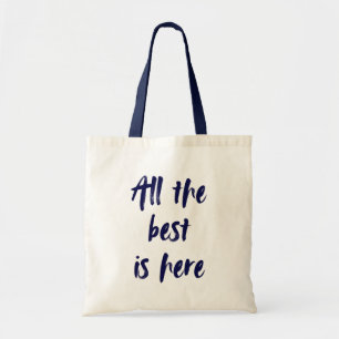 All the Best Tote Bag with Coloured Strap