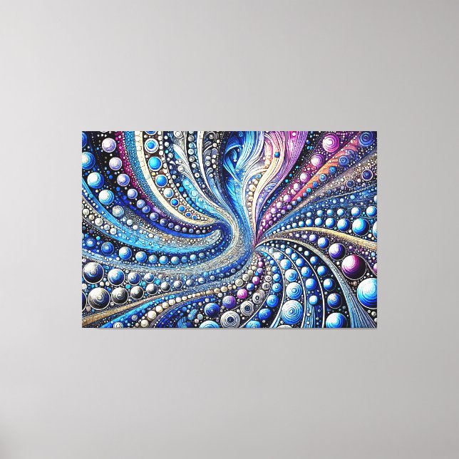 All The Blue And Purple Dots Canvas Print (Front)