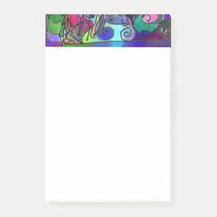 All the Colours with Swirls and Lines Post-it Notes