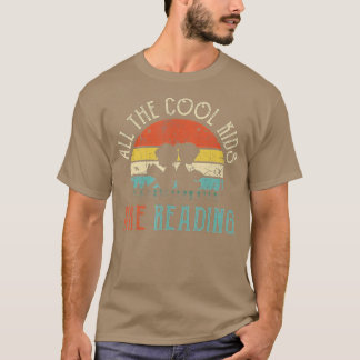 All the Cool Kids are Reading Book Vintage Reto Su T-Shirt