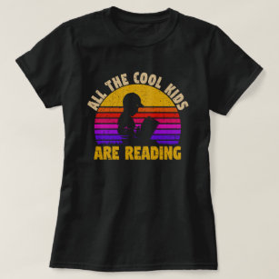 All the Cool Kids are Reading Book Vintage Reto T-Shirt