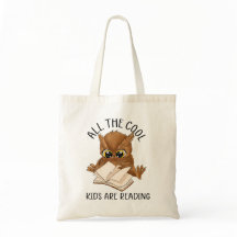 All the Cool Kids are Reading tote shopping bag