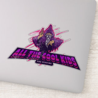 All the cool kids are reading wizard mage sticker