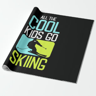 All The Cool Kids Go Skiing Wrapping Paper