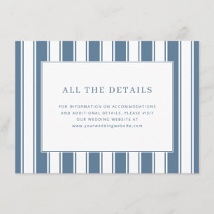 ** All The Details Elegant Blue Stripes Enclosure Card