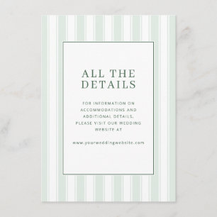 All The Details Elegant Mint Green Minimalist Enclosure Card