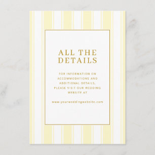 All The Details Elegant Yellow Serif Enclosure Card