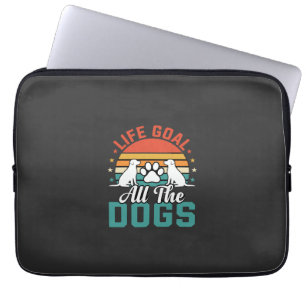 All The Dogs Retro Dog Lover Laptop Sleeve