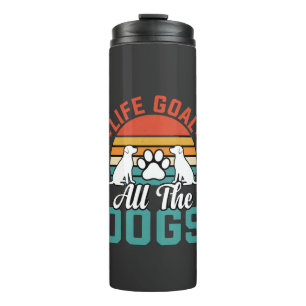 All The Dogs Retro Dog Lover Thermal Tumbler