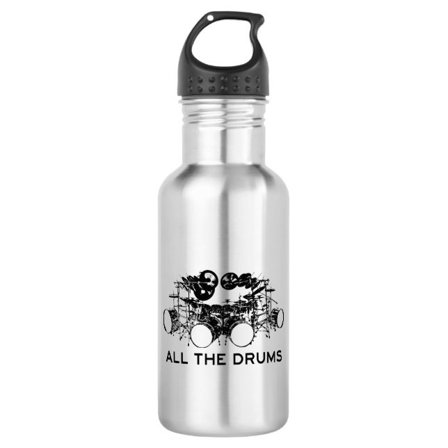 All The Drums Drummer 532 Ml Water Bottle (Front)