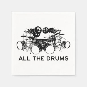 All The Drums Drummer Napkins