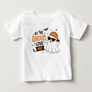 All the Ghouls Love Me – Funny Halloween Ghost Baby T-Shirt