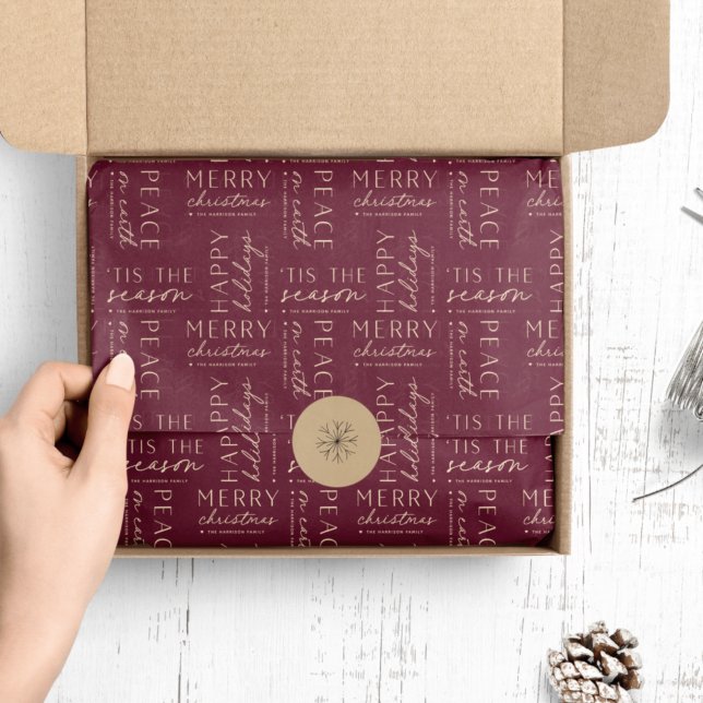 All The Holiday Wishes Personalized Tissue Paper (Creator Uploaded)