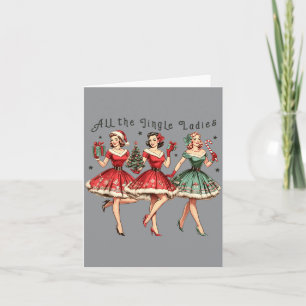 All The Jingle Ladies Funny Vintage Christmas Card