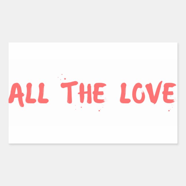"All the Love" - Harry Styles Rectangular Sticker (Front)