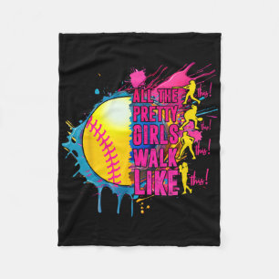 All The Pretty Girls Walk Like This Softll Player  Fleece Blanket