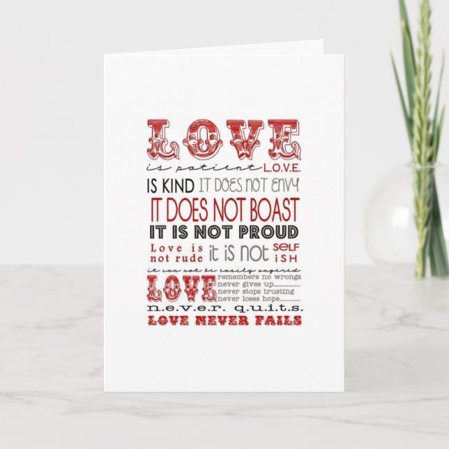 **ALL THE REASONS I LOVE YOU*** FOR ANY TIME CARD (Front)