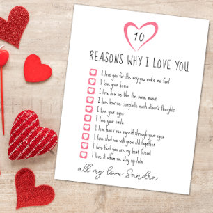 all the reasons why I love you. 10 reasons we love Card