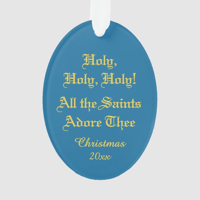 All the Saints Adore Thee (VVP OO2) w/Text Oval Ornament (Back)