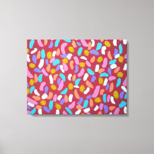 All the Shooting Stars Colourful Abstract Art Canvas Print