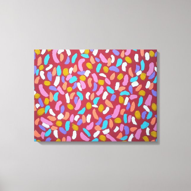 All the Shooting Stars Colourful Abstract Art Prin Canvas Print (Front)