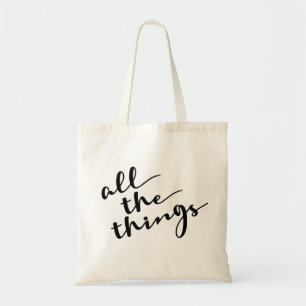 All the things, Modern Script Tote Bag