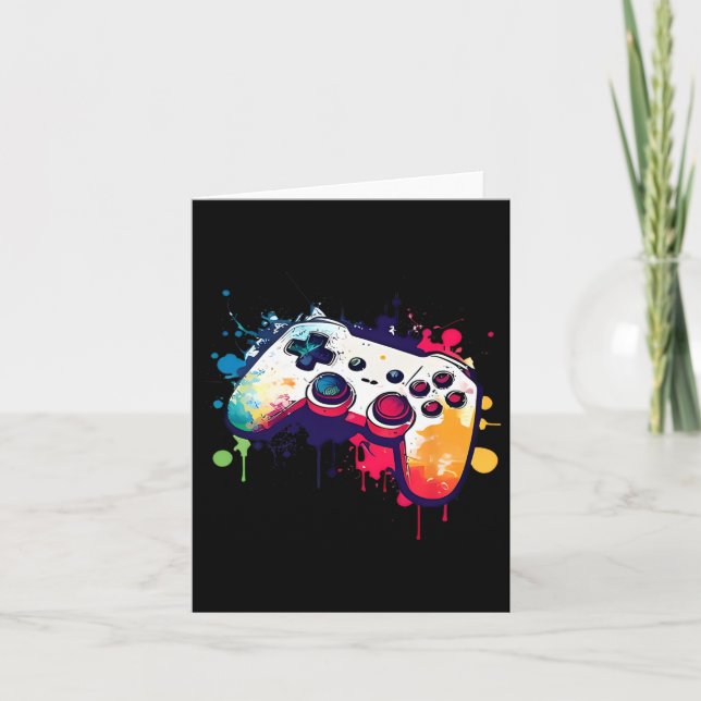 All The Things Video Game Controller Gamer Boys Me Card (Front)