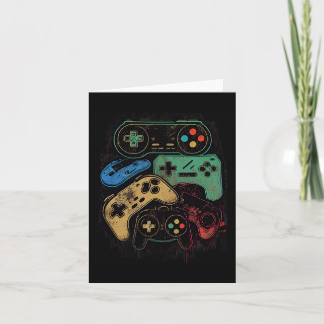 All The Things Video Game Controller Gamer Graphic Card (Front)