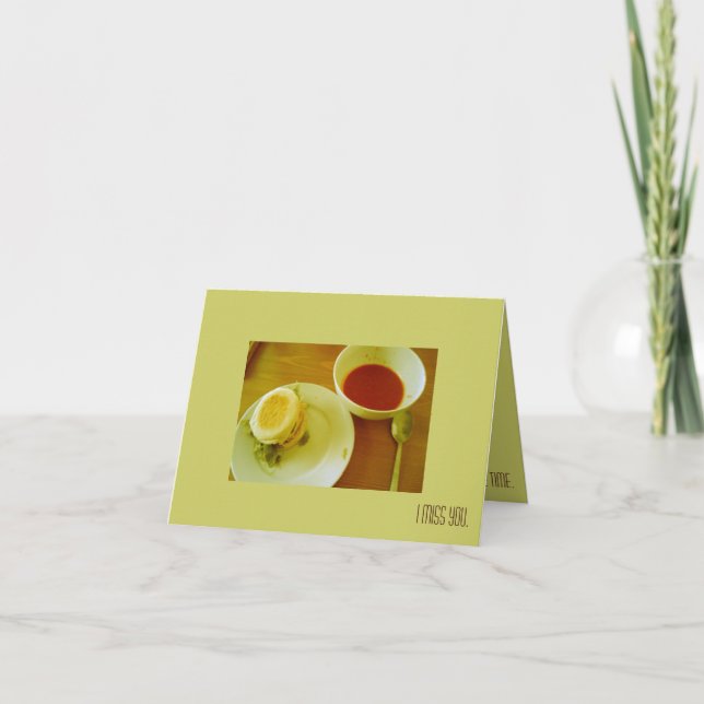 All the time, I miss you - Tomato Soup Card (Front)