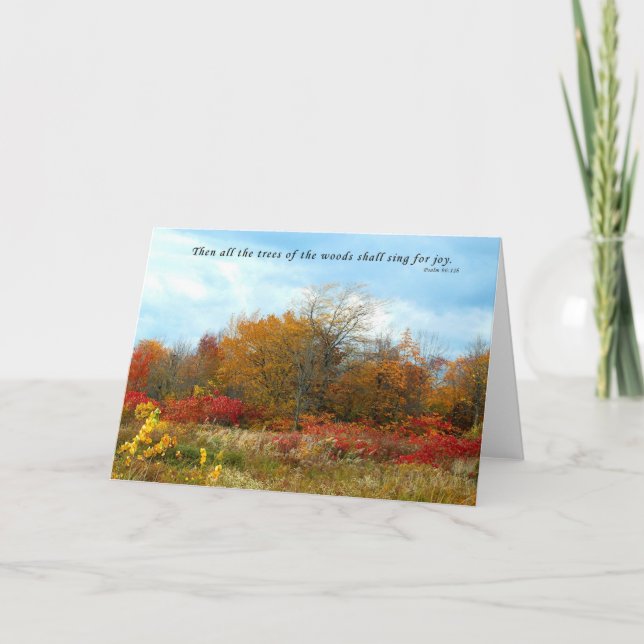 All the Trees Shall Sing - Blank Scripture Card (Front)