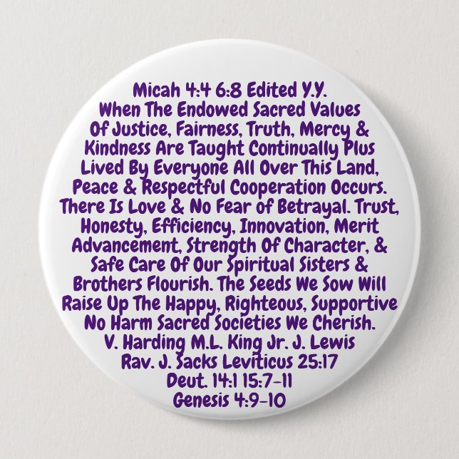 All The values We Need Button (Front)