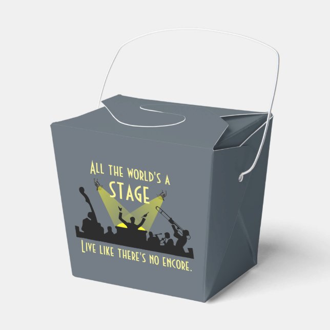 All the World's a Stage Favour Box (Front Side)
