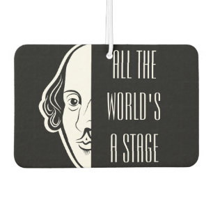 All The World's A Stage Shakespeare Quote Thespian Car Air Freshener