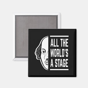 All The World's A Stage Thespian Shakespeare Quote Magnet