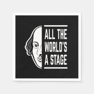All The World's A Stage Thespian Shakespeare Quote Napkin