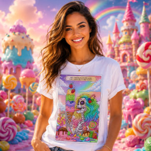 All These Flavours Sugar Skull Candy Tarot Card T-Shirt