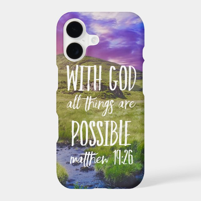 All Things are Possible Bible Verse Scripture (Back)