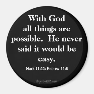 All things are possible gotGod316.com Scripture Magnet