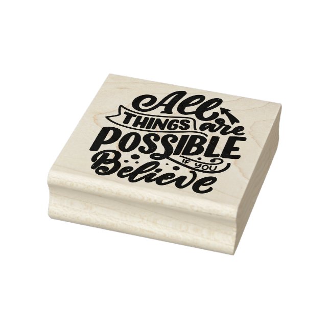 All things are possible quote rubber stamp (Stamp)