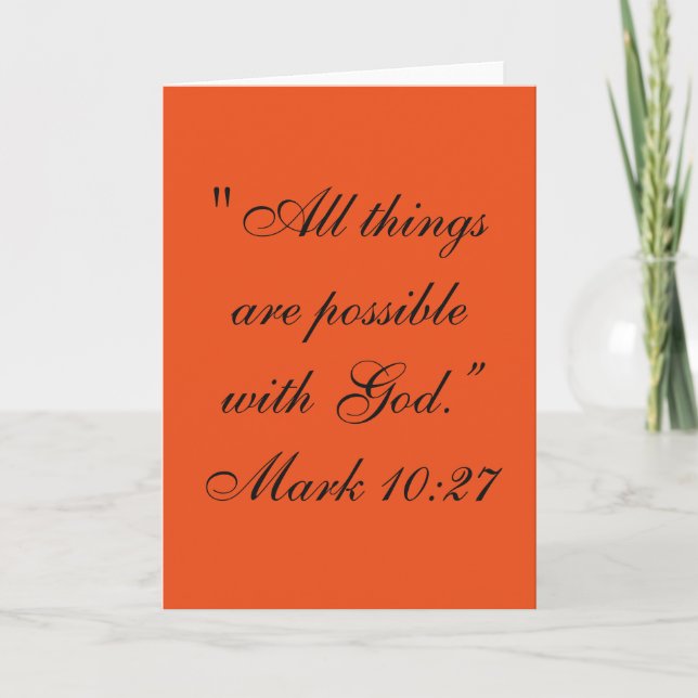 "All Things are Possible" Scripture Greeting Card (Front)
