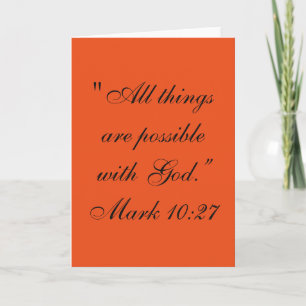 "All Things are Possible" Scripture Greeting Card