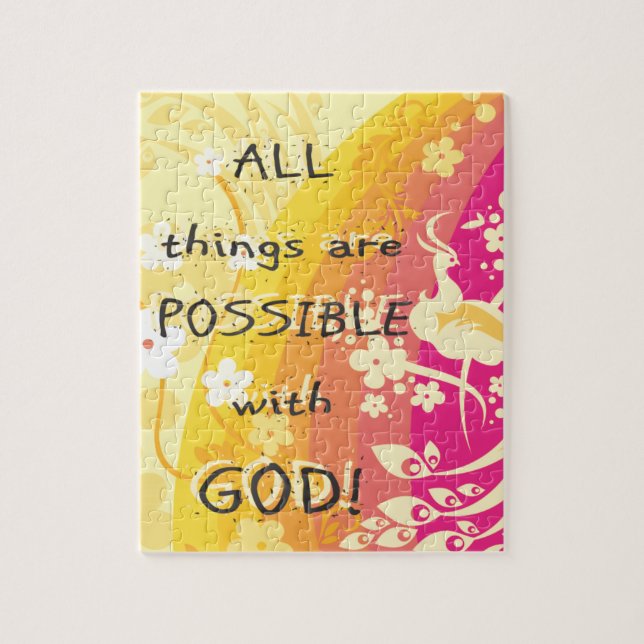 All things are possible with GOD! Jigsaw Puzzle (Vertical)