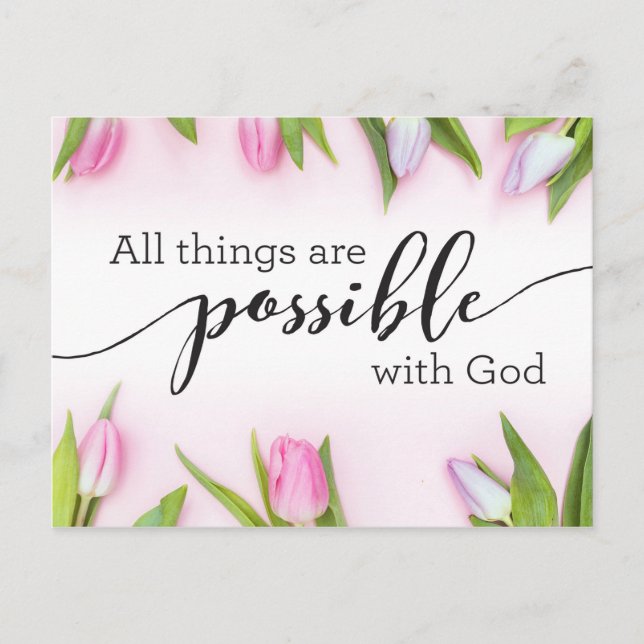 All Things are Possible with God Postcard (Front)